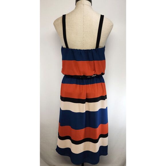 Allison Joy Evereve Retro Striped Midi Dress Size S - Picture 3 of 9